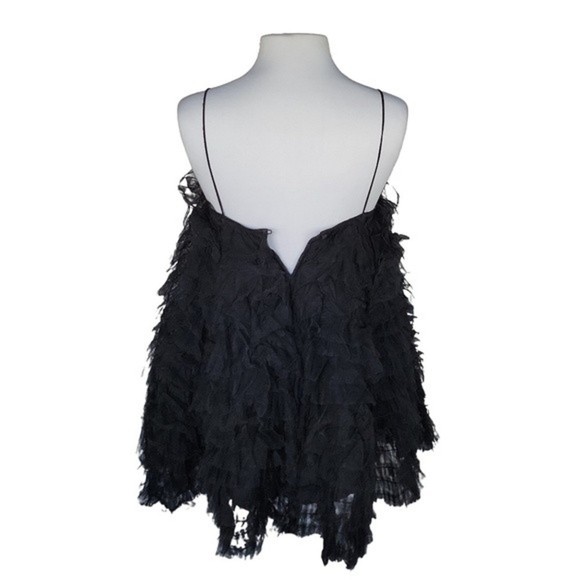 ASOS Black Ruffle Mini Dress - Picture 4 of 11